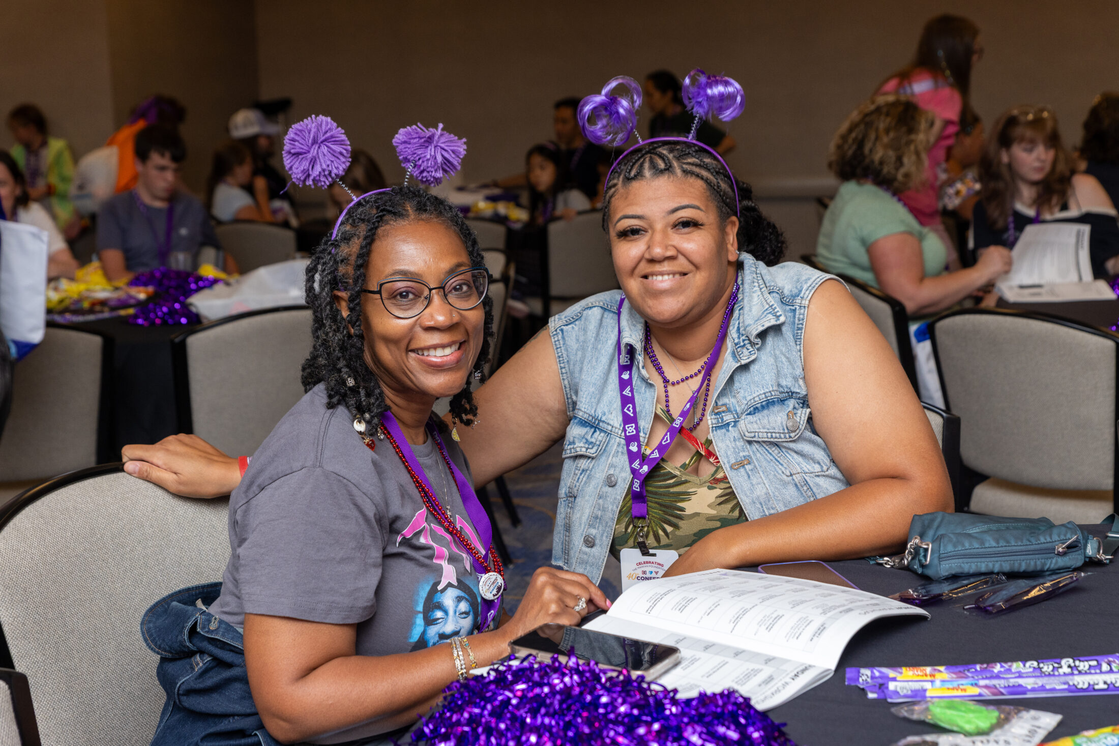 Two people attend the 40th Conference 2025 Marfan Mixer