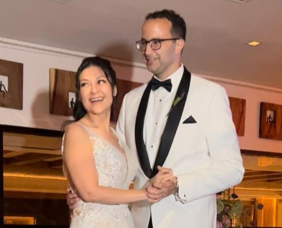 Joaquin Ramos, Jr. and his wife at their wedding.