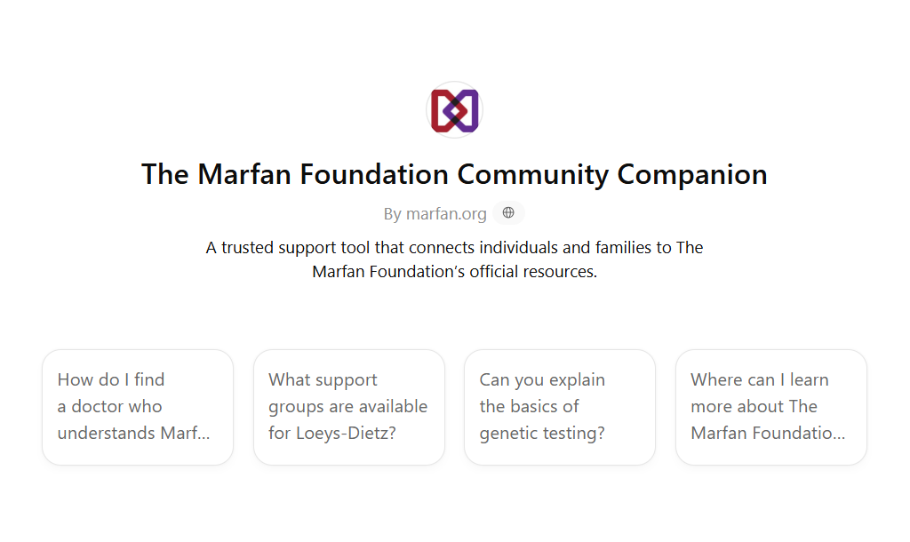 Marfan Foundation community companion image