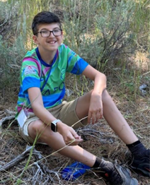 Logan an attendee at the Marfan Foundation's accessible, safe medically supervised Camp Victory