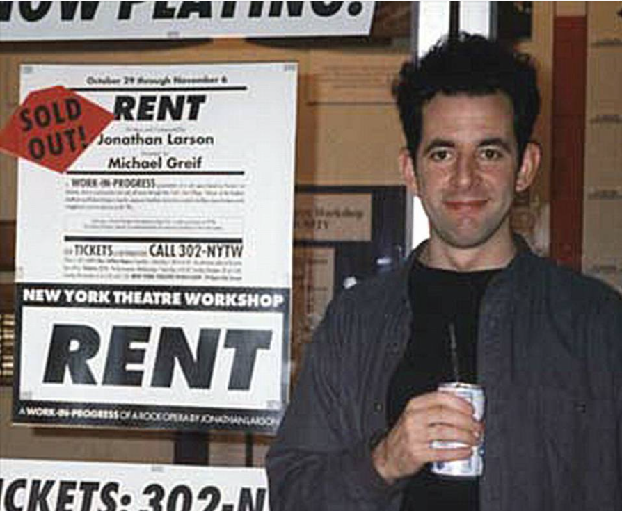 Public Domain image of Jonathan Larson with a poster for rent from the Library of Congress. The Marfan Foundation's mission is to raise awareness of the signs of Marfan syndrome and save lives.