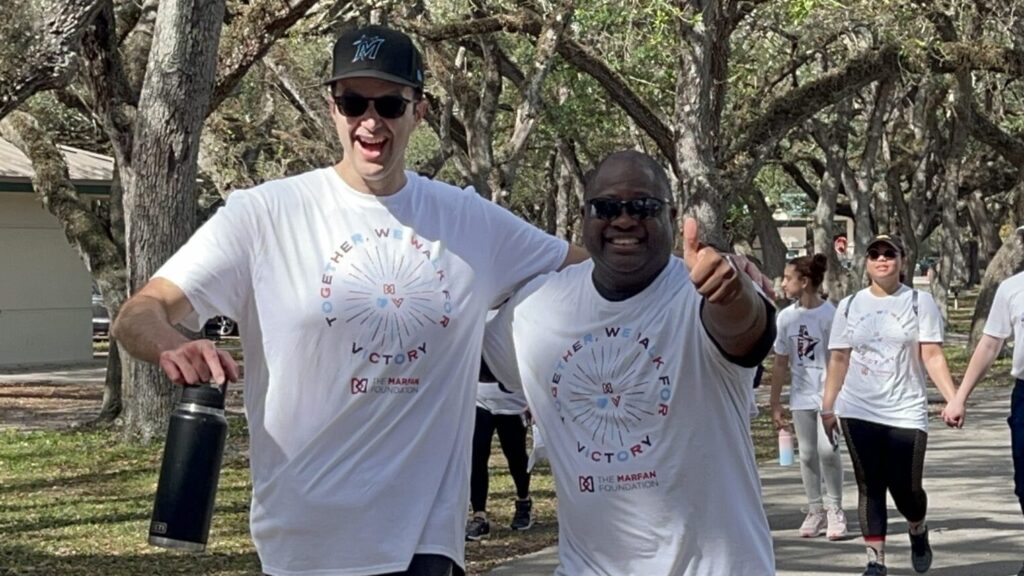 Joaquin Ramos and friend at the South Florida Walk for Victory.