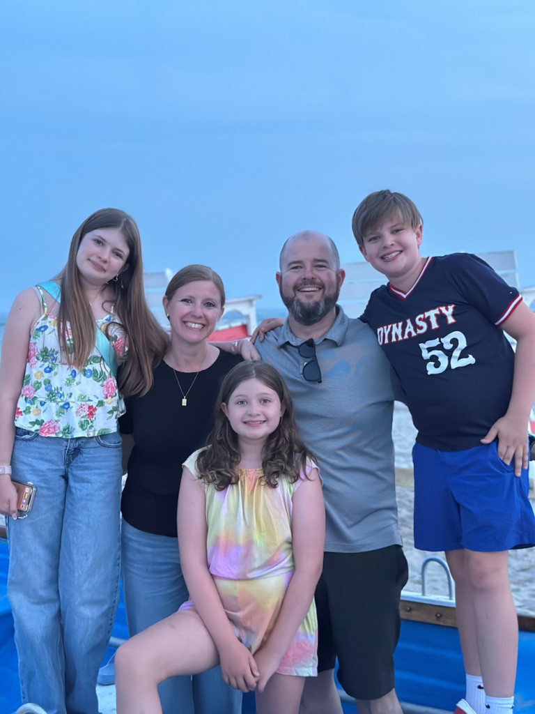 Elizabeth McAllister with her family