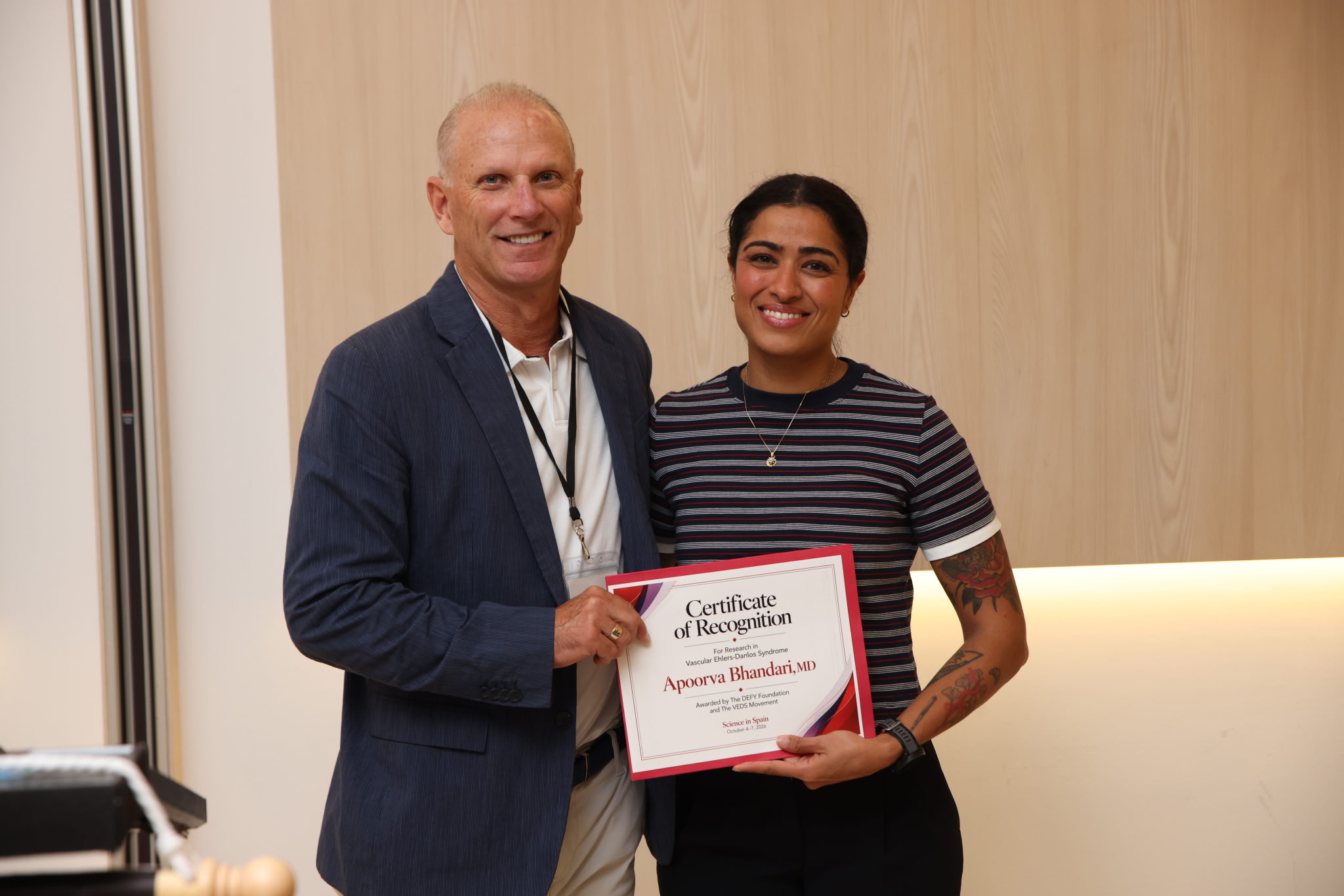 Researcher is presented with award recognizing study of VEDS